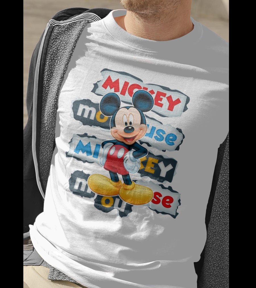 Mickey Mouse Classic Cartoon Character Artwork T-Shirt