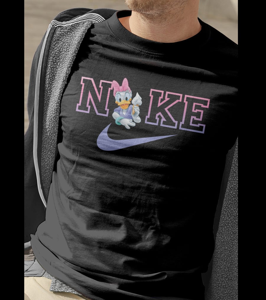 Daisy Duck Nike Logo With Lavender Swoosh T-Shirt
