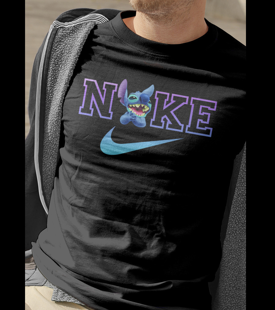 Nike Stitch Crossover With Blue Swoosh T-Shirt