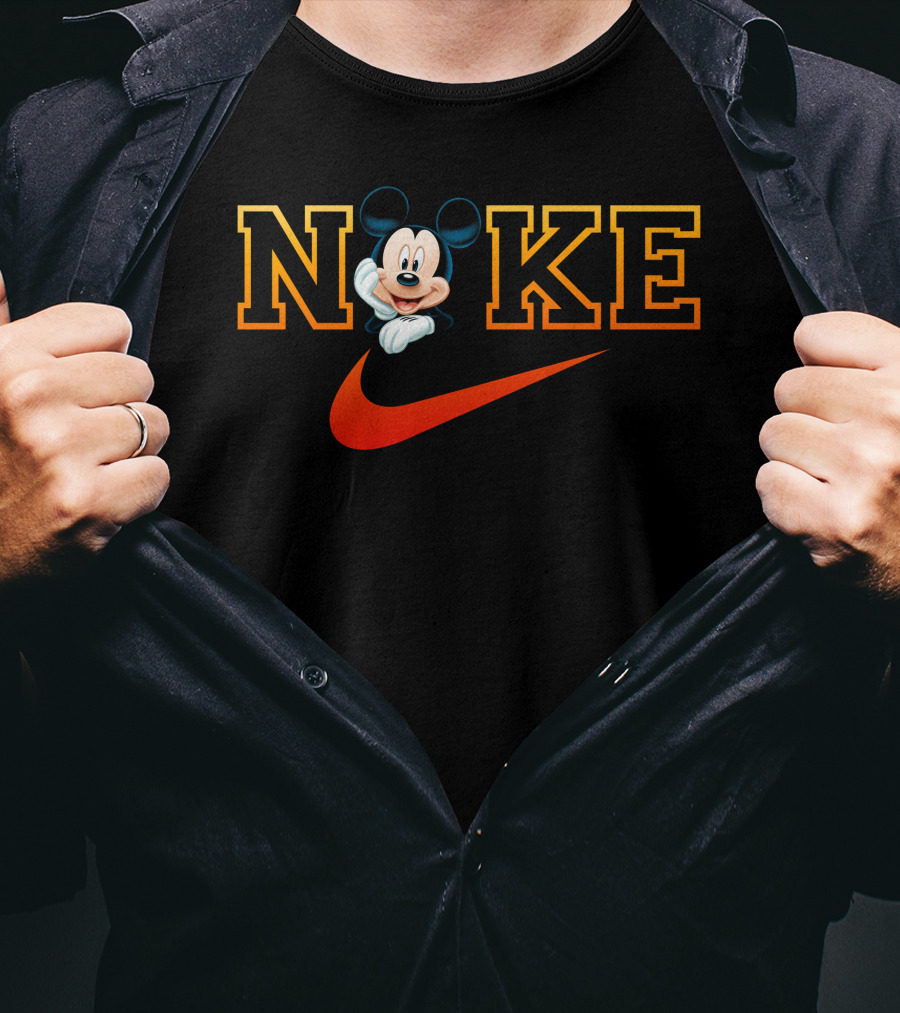 Mickey Mouse Nike Swoosh Theme T-Shirt