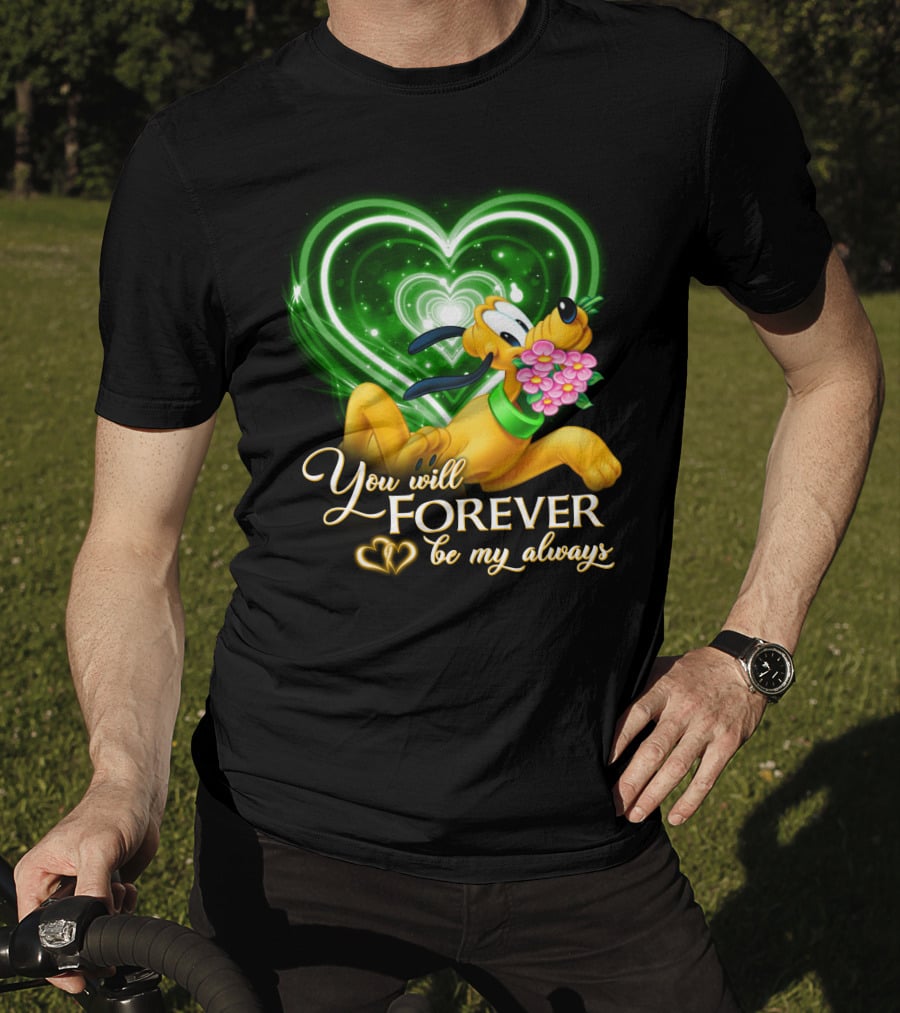Pluto You Will Forever Be My Always Hearts And Flowers T-Shirt