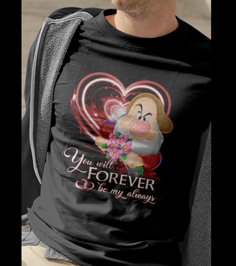 Grumpy You Will Forever Be My Always Heart And Flowers T-Shirt