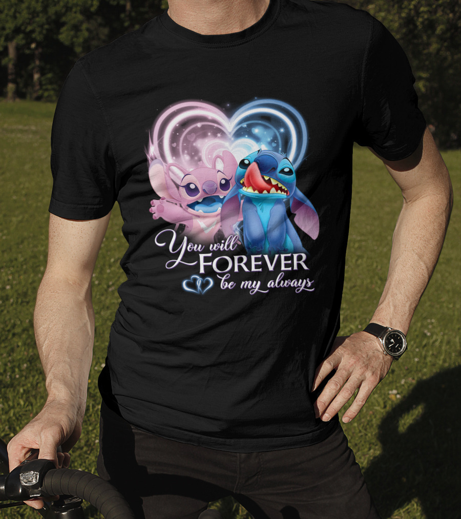 Stitch & Angel You Will Forever Be My Always T-Shirt