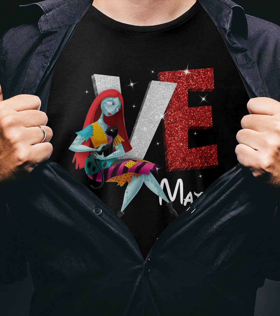 Love Mate Sally Halloween Cat T-Shirt