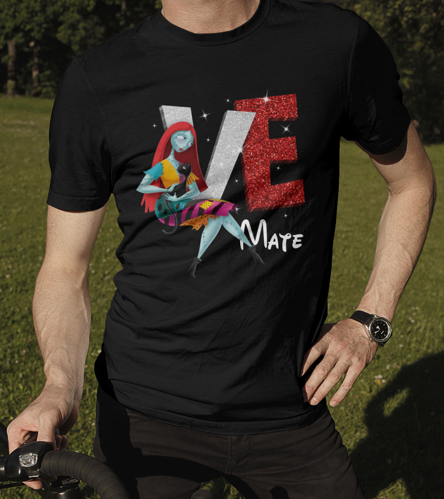 Sally Love Mate Red Black Cat T-Shirt