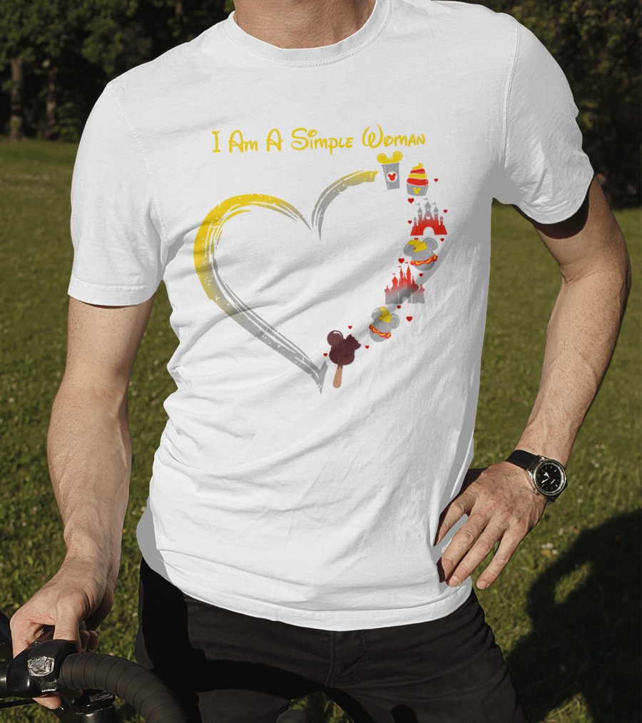 I Am A Simple Woman With Dumbo Ice Cream And Castle Hearts T-Shirt