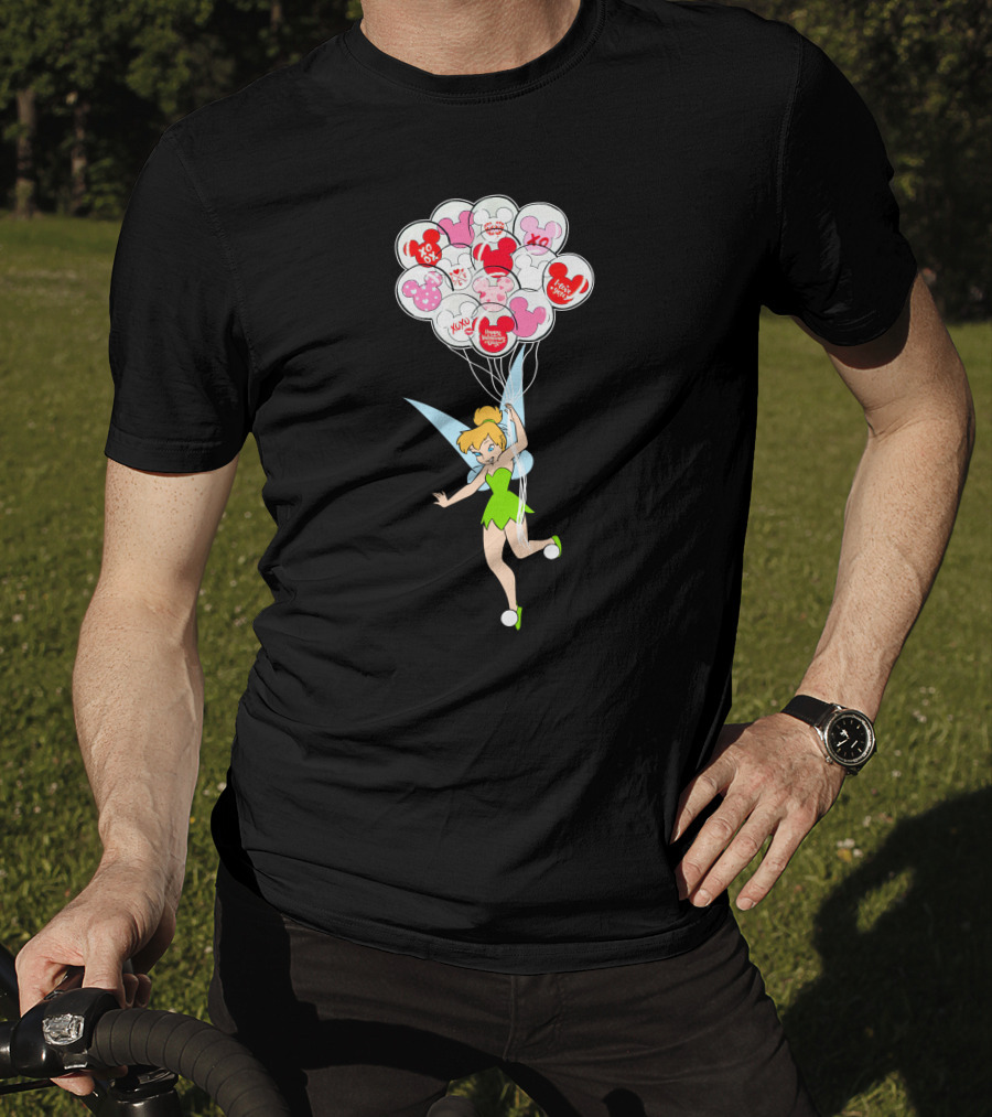 Tinkerbell Minnie Balloons Love Xoxo Disney Icons T-Shirt