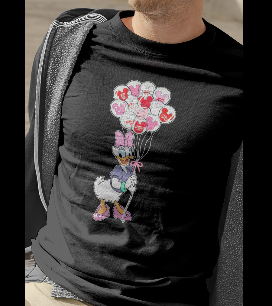 Daisy Duck Balloons Xo Love Minnie Mouse Icons T-Shirt