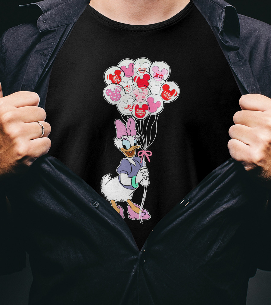 Daisy Duck Balloons Xo Love Minnie Mouse Icons T-Shirt