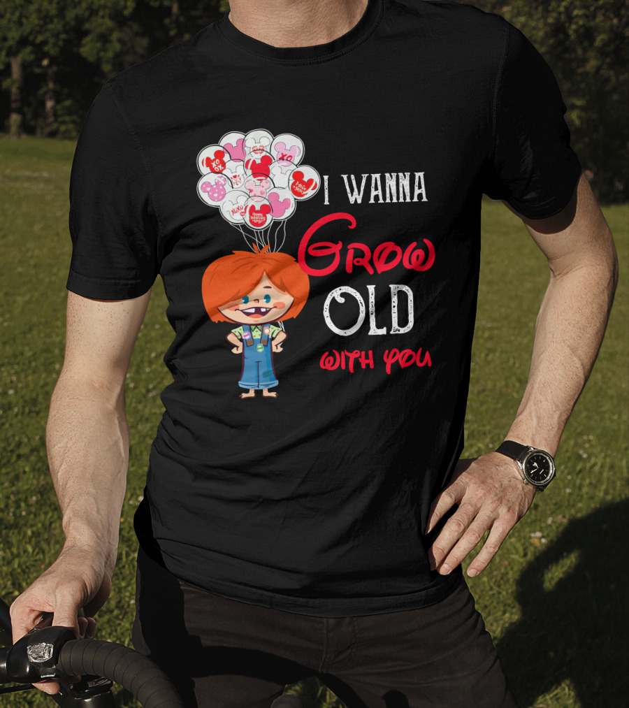 I Wanna Grow Old With You Balloons Xo Character T-Shirt