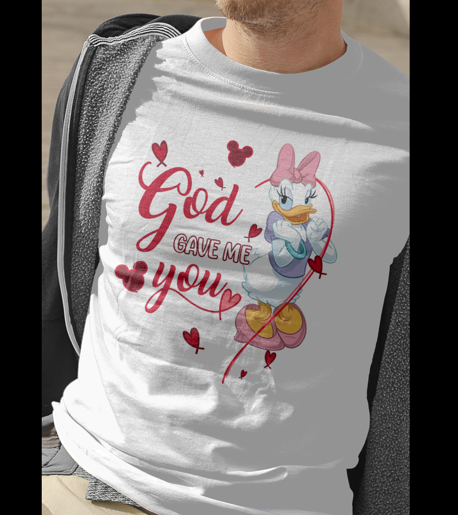 God Gave Me You Daisy Duck Hearts T-Shirt