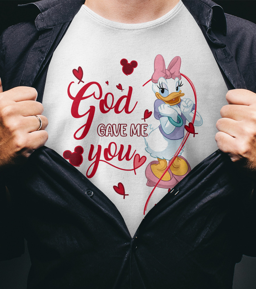 God Gave Me You Daisy Duck Hearts T-Shirt