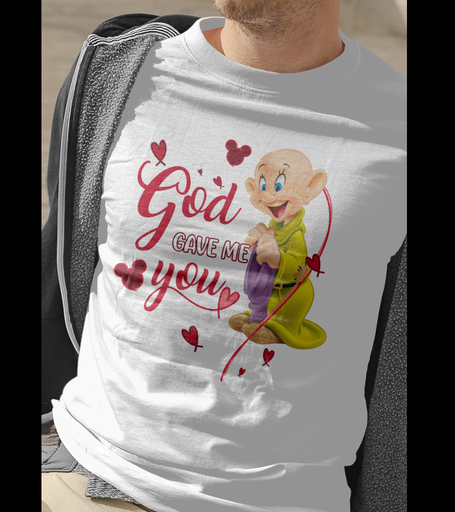 God Gave Me You Dopey Hearts Mickey Heads T-Shirt