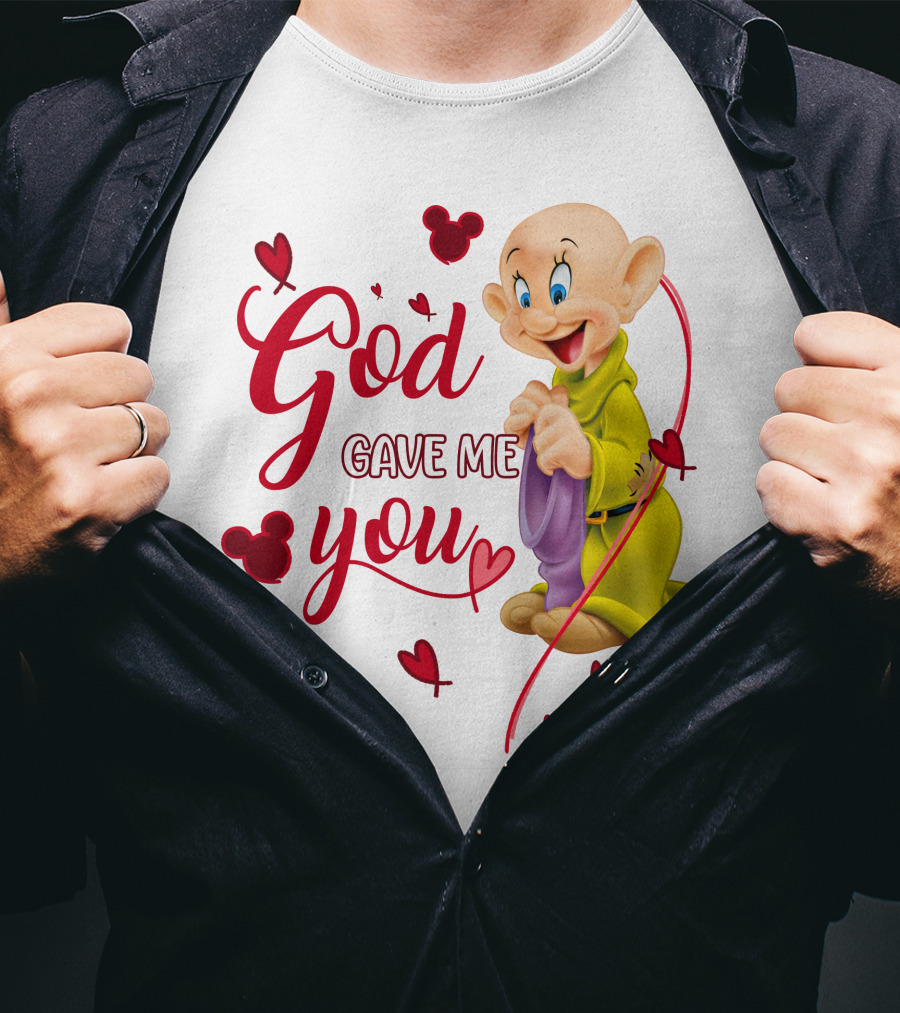 God Gave Me You Dopey Hearts Mickey Heads T-Shirt