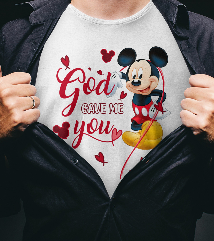 God Gave Me You Mickey Mouse Hearts T-Shirt