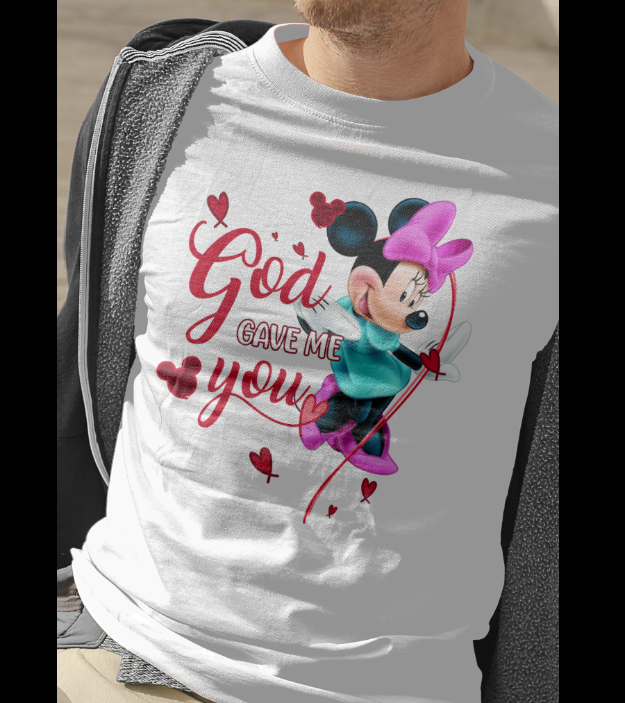 Minnie God Gave Me You Hearts And Bows T-Shirt