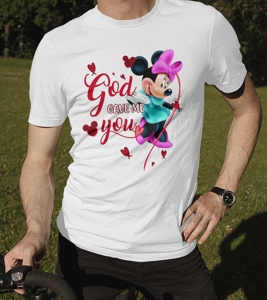 Minnie God Gave Me You Hearts And Bows T-Shirt