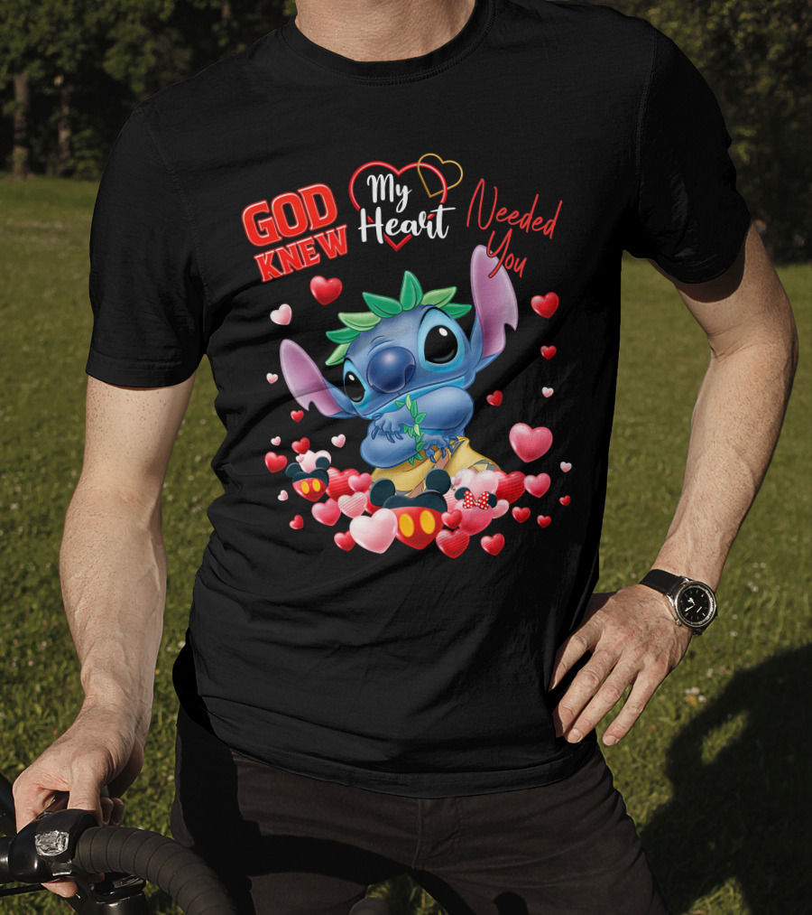 God Knew My Heart Needed You Stitch Hearts T-Shirt