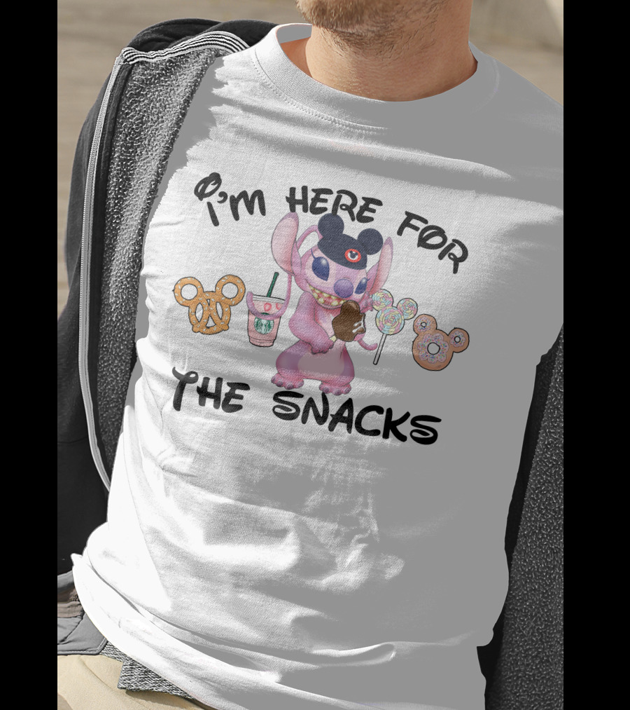 I'm Here For The Snacks Stitch Disney-Inspired Mouse Ears Treats T-Shirt