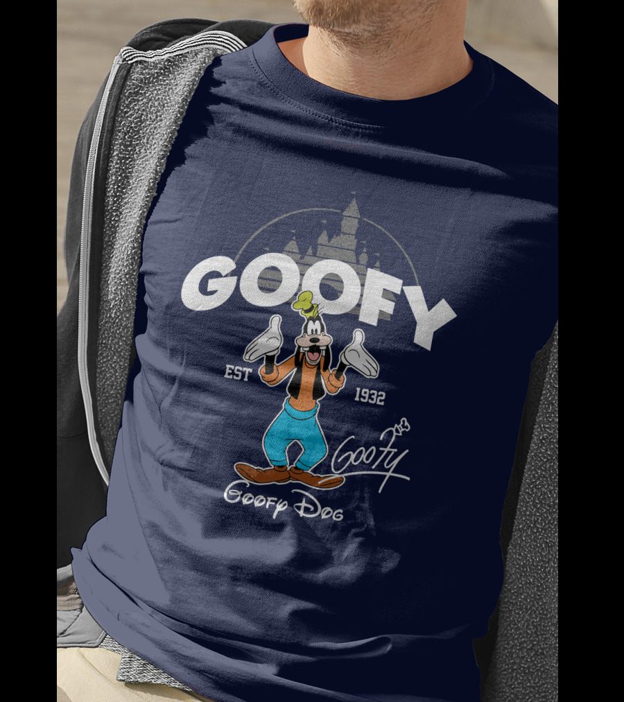 Goofy Est 1932 Goofy Dog Castle T-Shirt