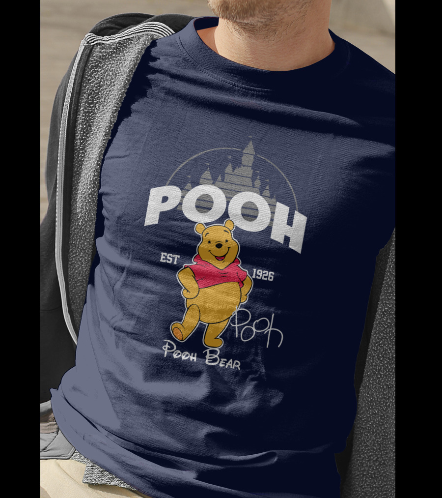 Pooh Bear Est 1926 Castle Backdrop T-Shirt
