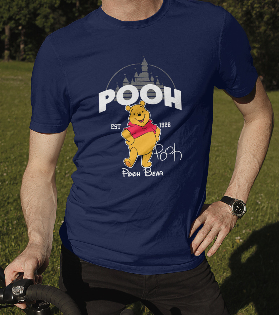 Pooh Bear Est 1926 Castle Backdrop T-Shirt
