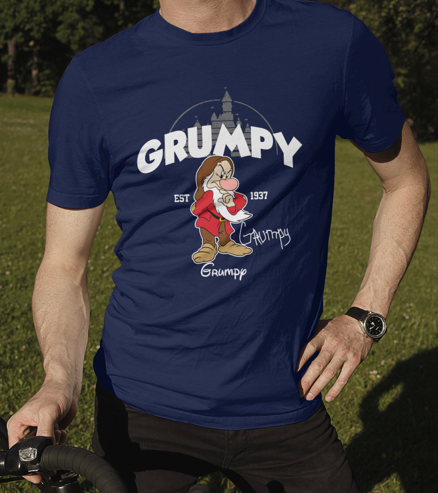 Grumpy Est 1937 Disney Castle Dwarf Snow White T-Shirt