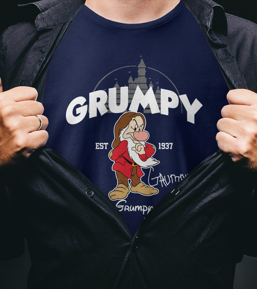 Grumpy Est 1937 Disney Castle Dwarf Snow White T-Shirt