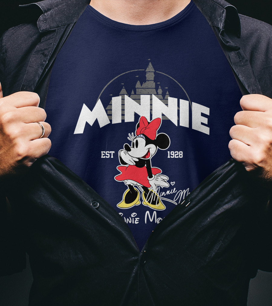 Minnie Mouse Est 1928 Mickey Disney Castle T-Shirt