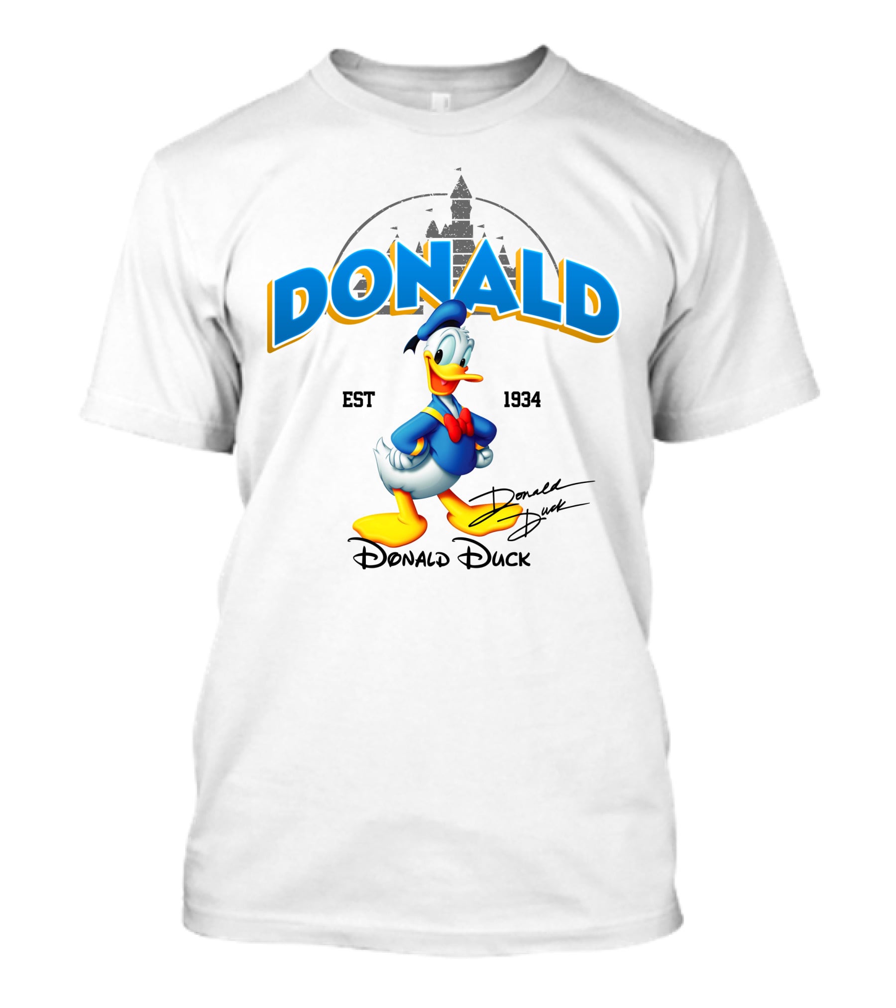 Donald Duck Est 1934 Signature Disney Castle T-Shirt