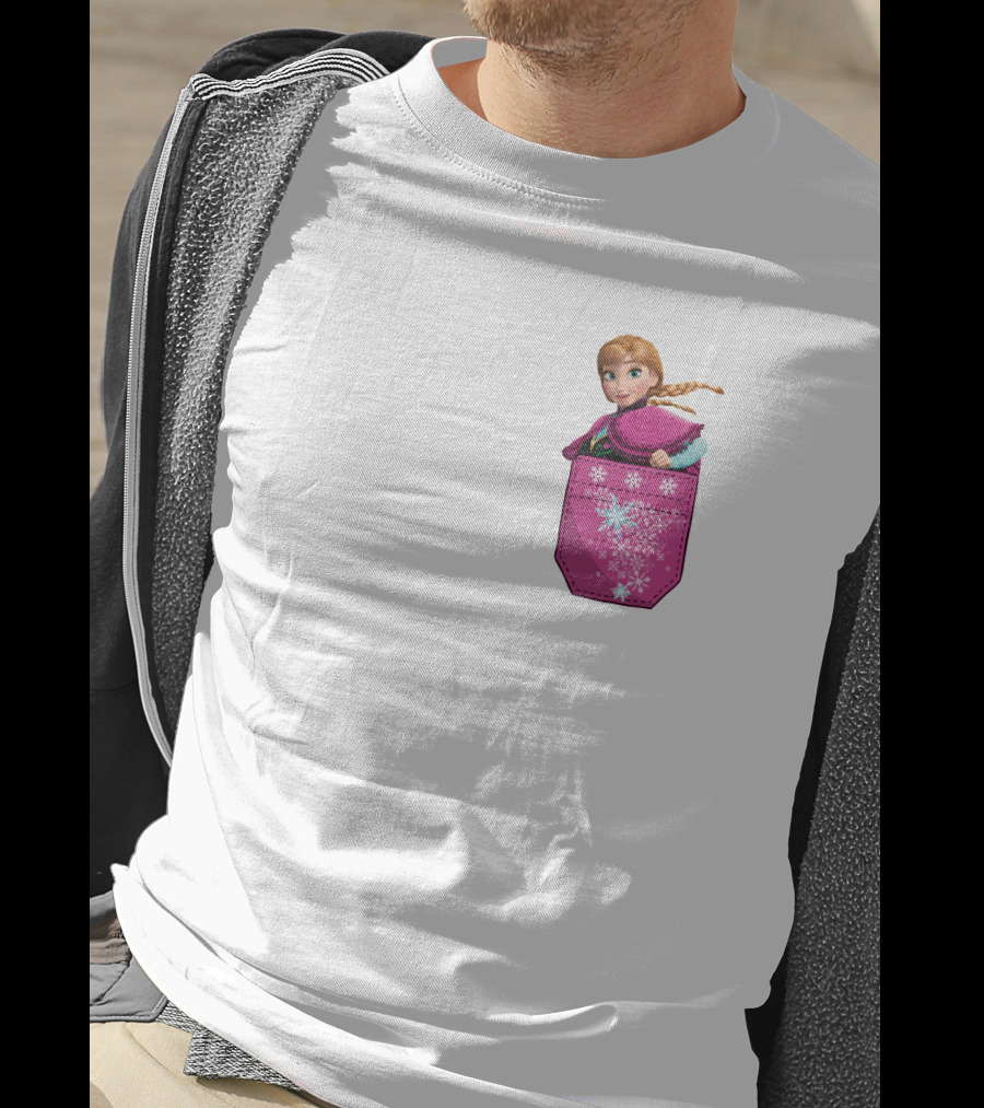 Anna Frozen Snowflake Pocket T-Shirt