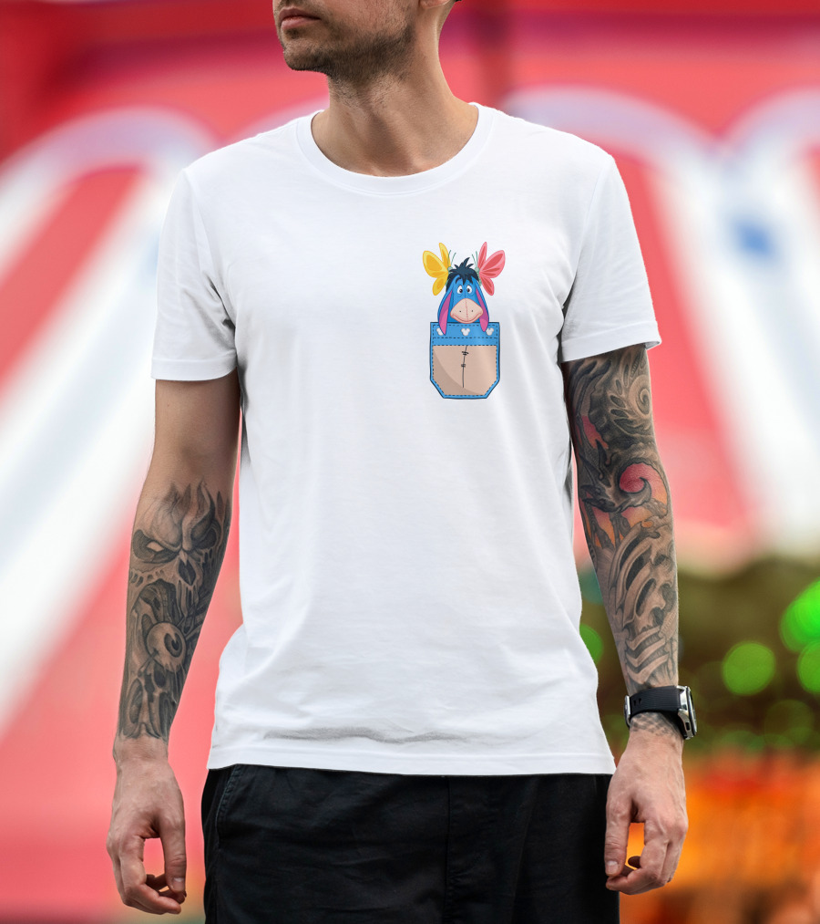 Eeyore In Floral Pocket Patchadorable T-Shirt