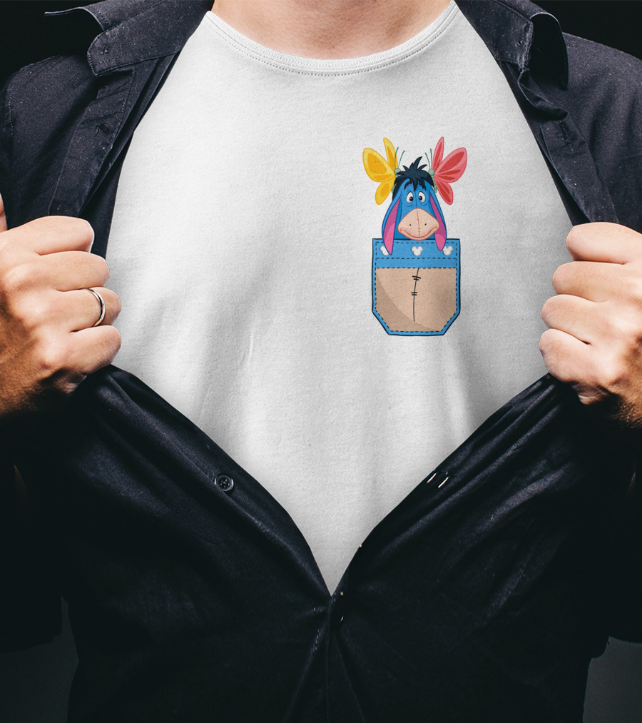 Eeyore In Floral Pocket Patchadorable T-Shirt