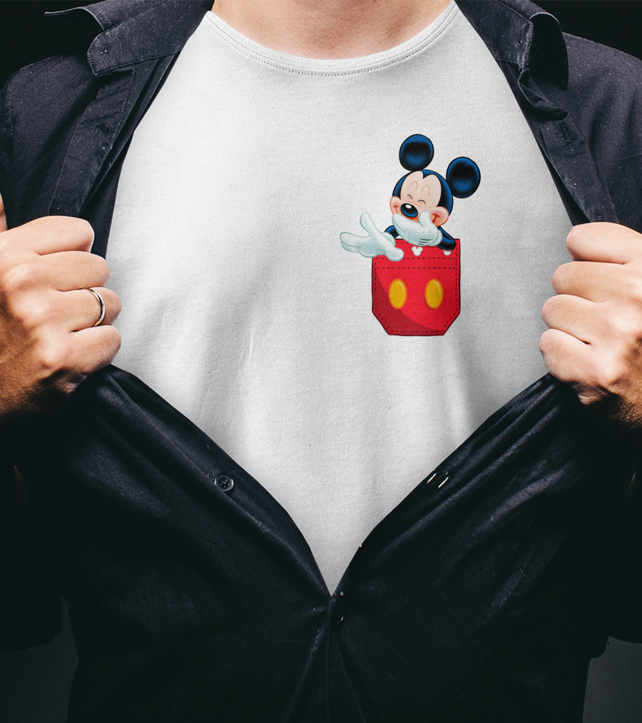 Mickey Mouse Red Pocket T-Shirt
