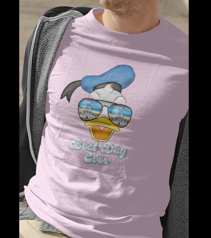 Donald Duck Best Day Ever Sunglasses And Castle T-Shirt