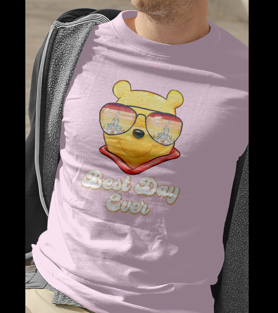 Best Day Ever Pooh Sunglasses Castle T-Shirt