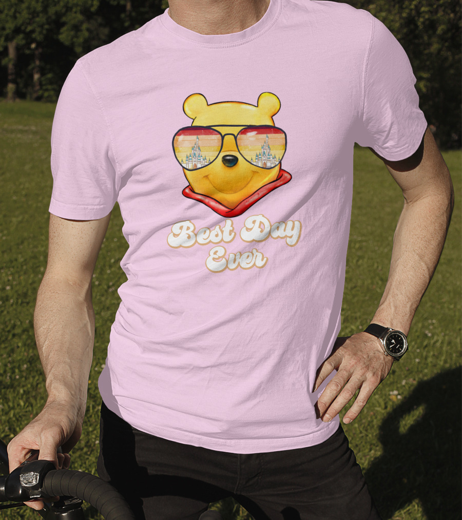 Best Day Ever Pooh Sunglasses Castle T-Shirt