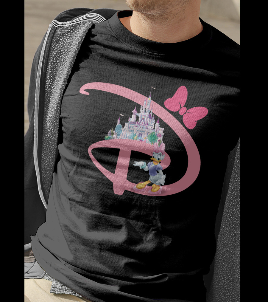 Daisy Duck Pink Disney Castle Bow T-Shirt