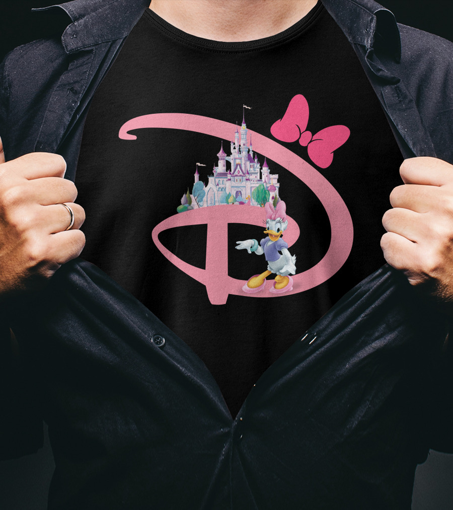 Daisy Duck Pink Disney Castle Bow T-Shirt