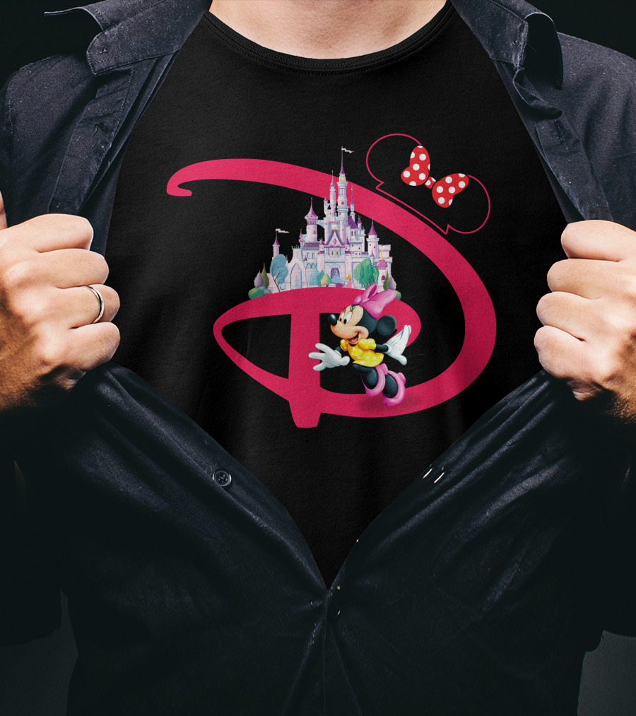 Minnie Mouse Disney Castle With Bow T-Shirt