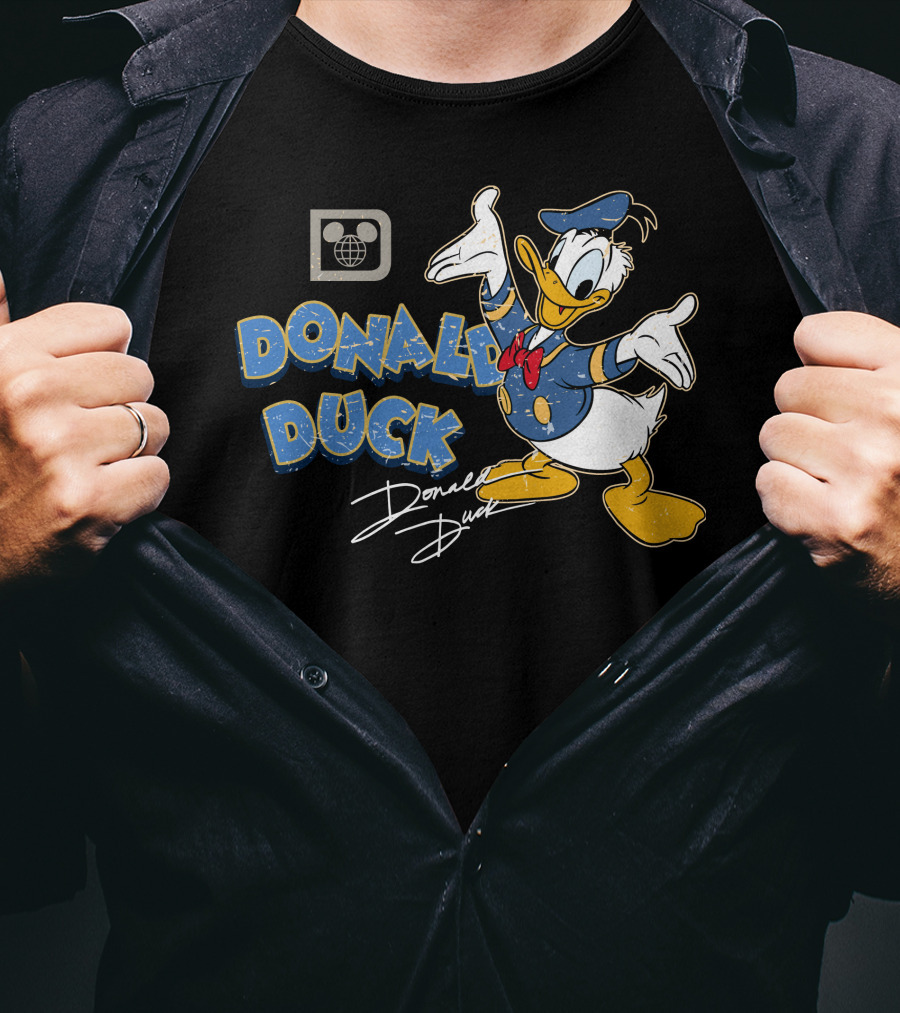 Donald Duck Retro Style Disney Character T-Shirt
