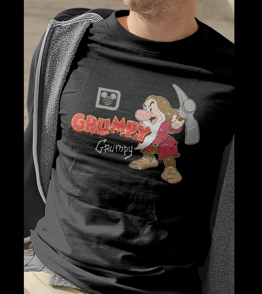 Disney Grumpy Character With Pickaxe T-Shirt