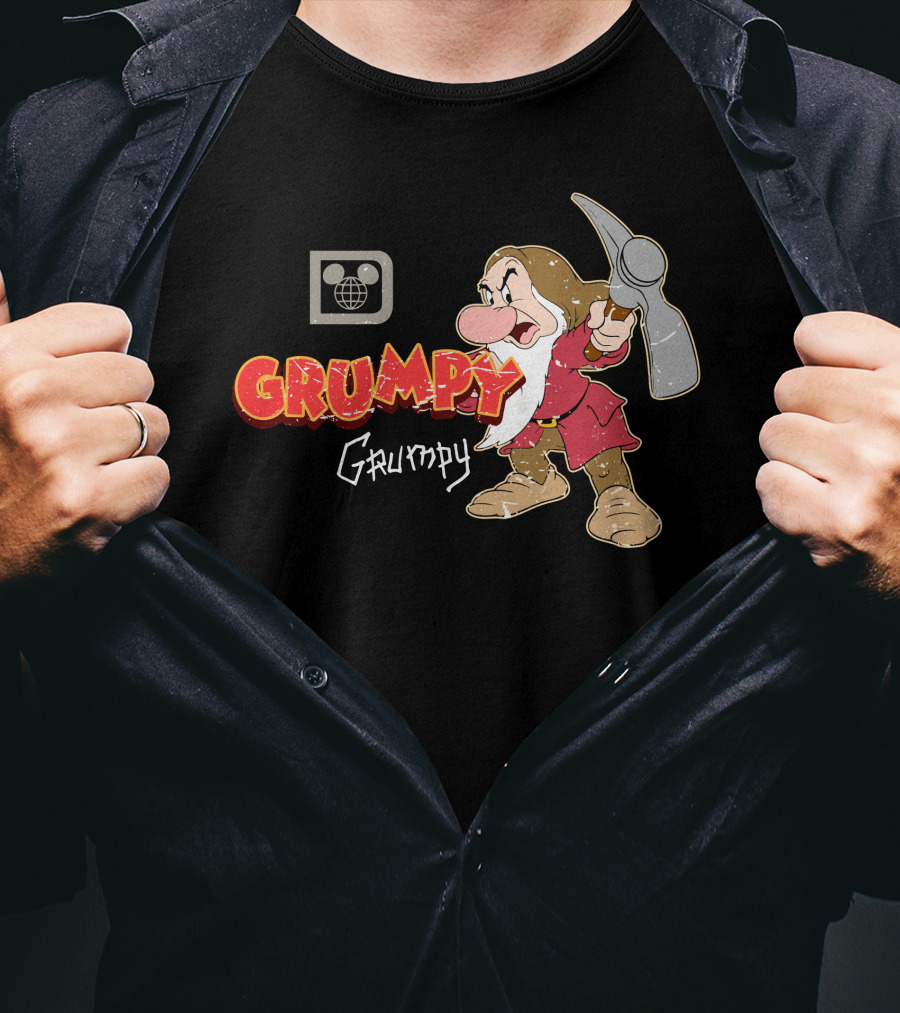 Disney Grumpy Character With Pickaxe T-Shirt