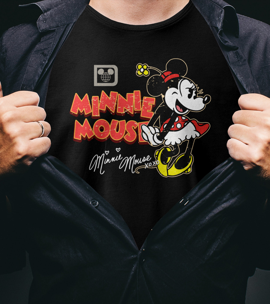 Minnie Mouse Xoxo Vintage Style Cartoon Character T-Shirt