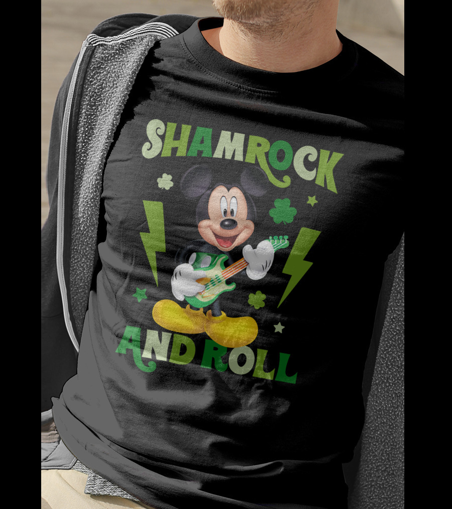 Shamrock And Roll Mickey T-Shirt