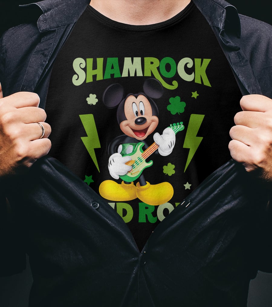 Shamrock And Roll Mickey T-Shirt