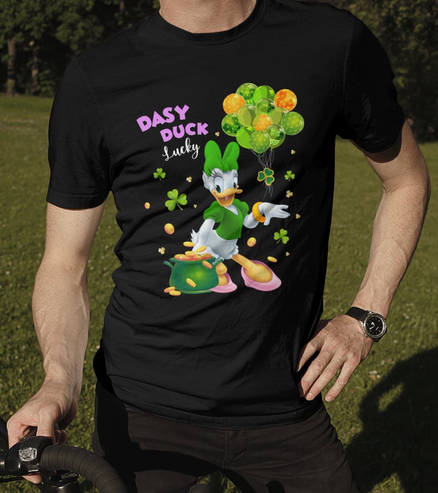 Daisy Duck Lucky St. Patrick's Day Balloons And Shamrocks T-Shirt