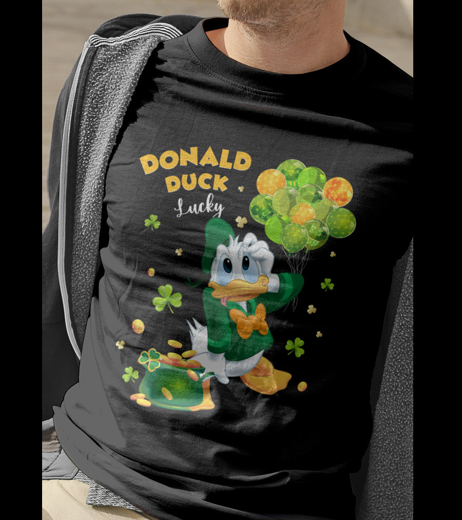 Donald Duck Lucky St. Patrick's Day Balloons T-Shirt