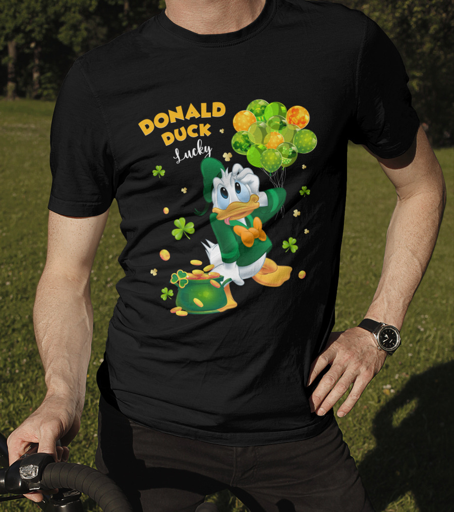 Donald Duck Lucky St. Patrick's Day Balloons T-Shirt