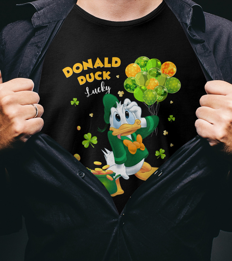 Donald Duck Lucky St. Patrick's Day Balloons T-Shirt